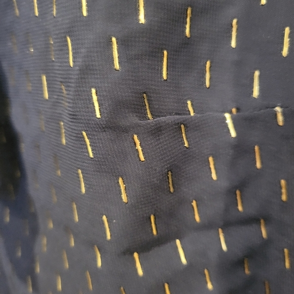 Merona Sleeveless Summer Blouse Top Med Black & Gold - Picture 6 of 7